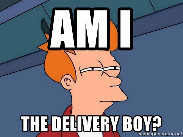 Delivery boy or a teacher?