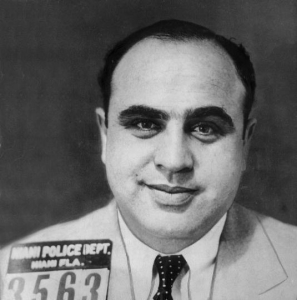 Al Capone's wicked smile after he carried out a vengeance (purge).