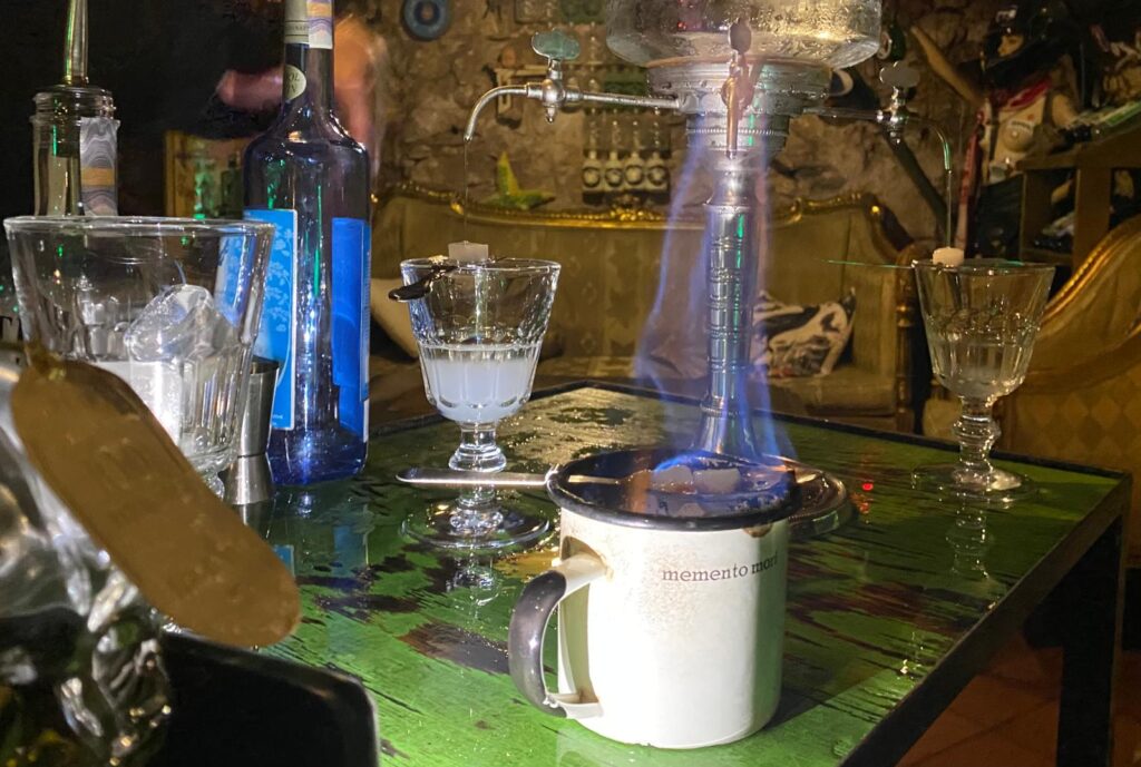 An absinthe bar in Prague.
